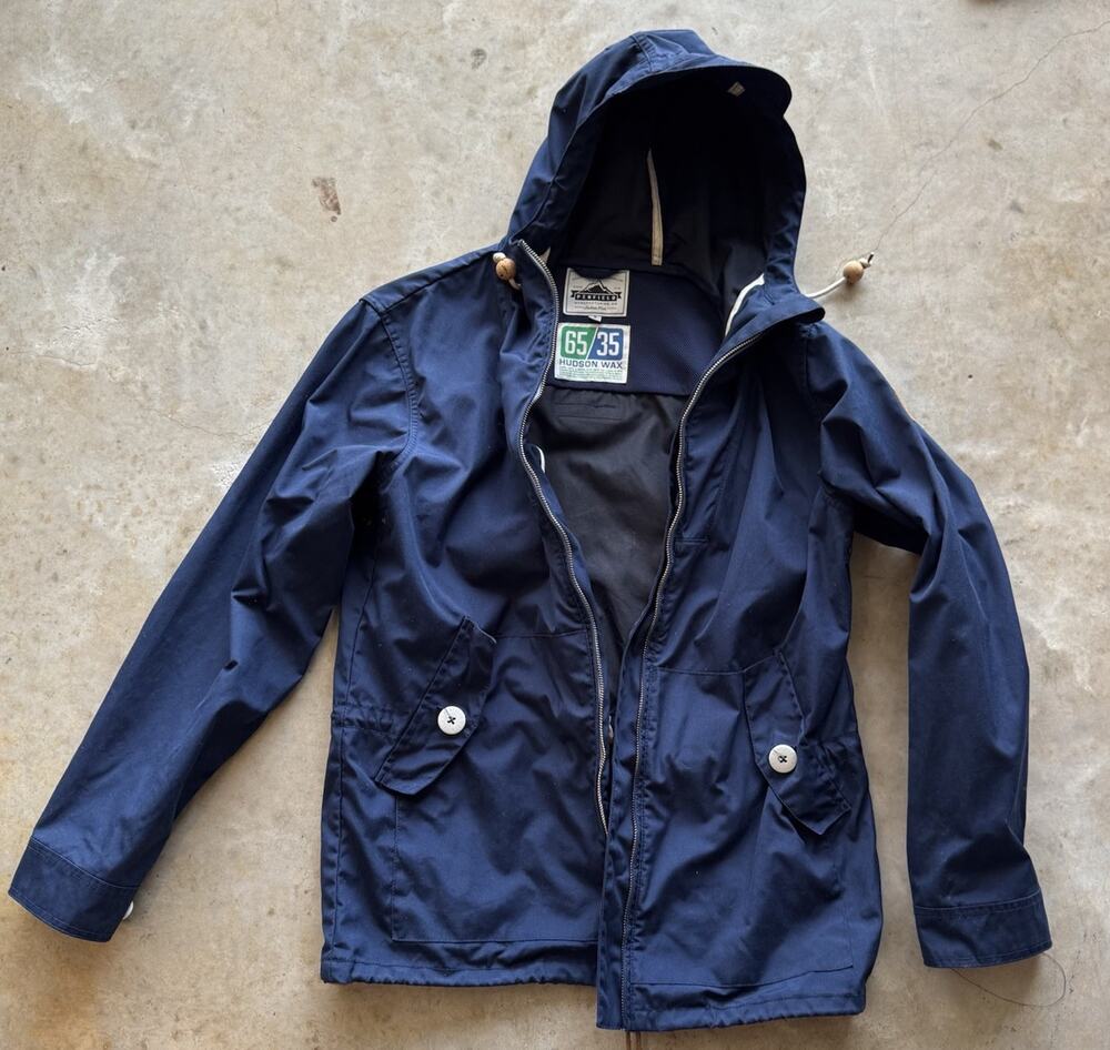 Penfield Blue Hudson Wax 65/35 Windproof Water Resistant Hood Parka Jacket Small